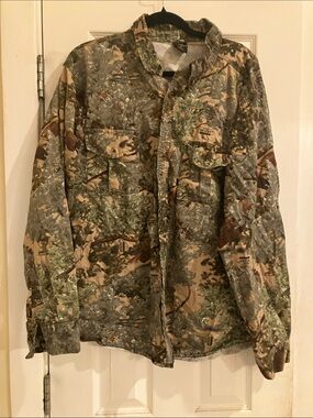 Men's Lightweight Camouflage Button Up Shirt Jacket - King’s Camo Desert Shadow